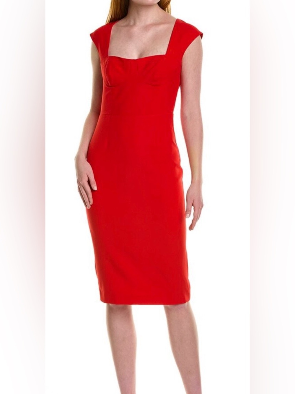 NEW NWT WOMENS MEDIUM 12 (bust 40”) ALEXIA ADMOR RED SHEATH DRESS